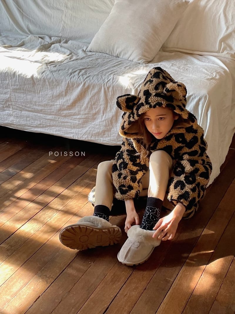 POISSON - Korean Children Fashion - #Kfashion4kids - Leopard Long Fleece - 2