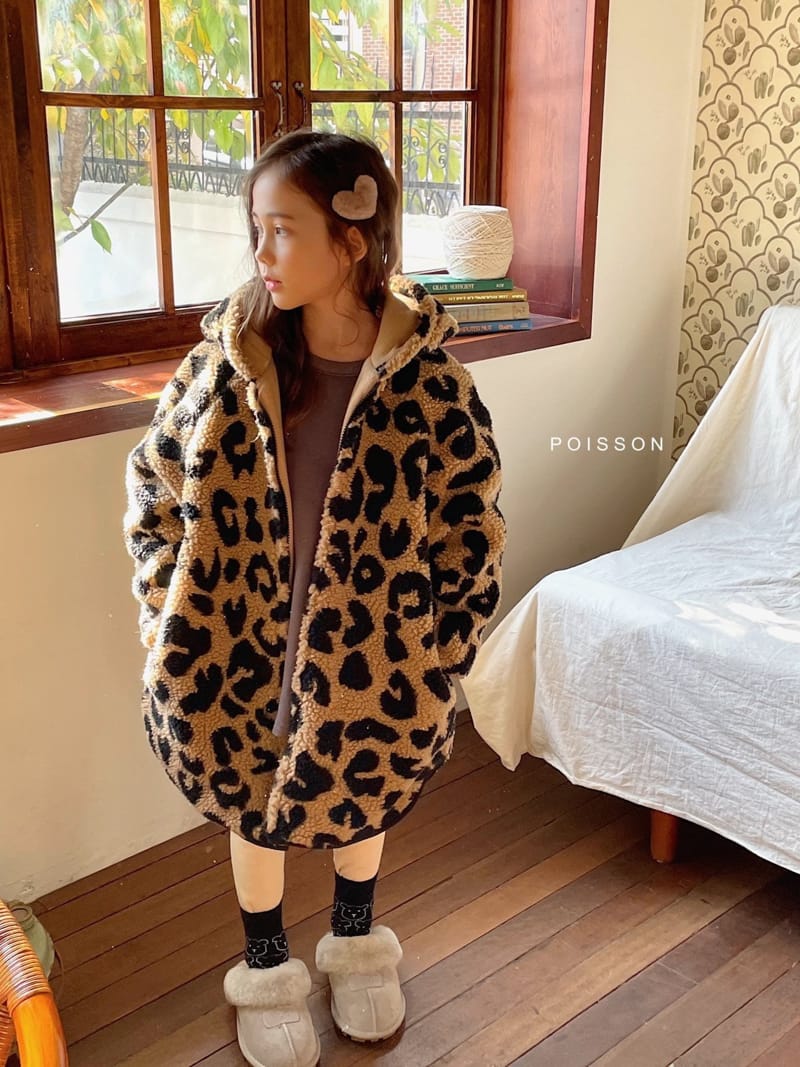 POISSON - Korean Children Fashion - #Kfashion4kids - Leopard Long Fleece - 4
