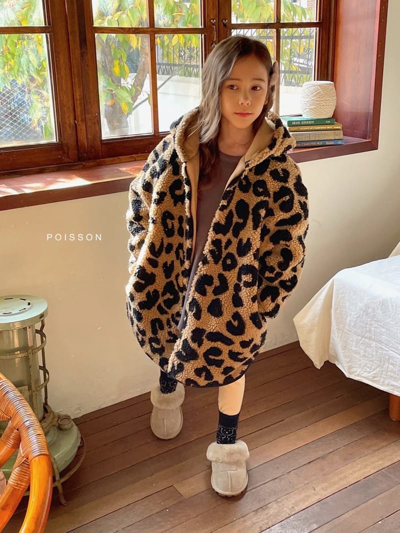 POISSON - Korean Children Fashion - #Kfashion4kids - Leopard Long Fleece - 5