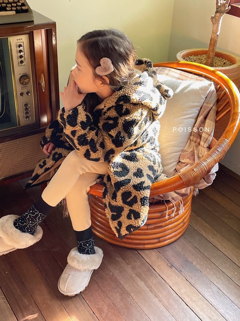 POISSON - Korean Children Fashion - #Kfashion4kids - Leopard Long Fleece - 6