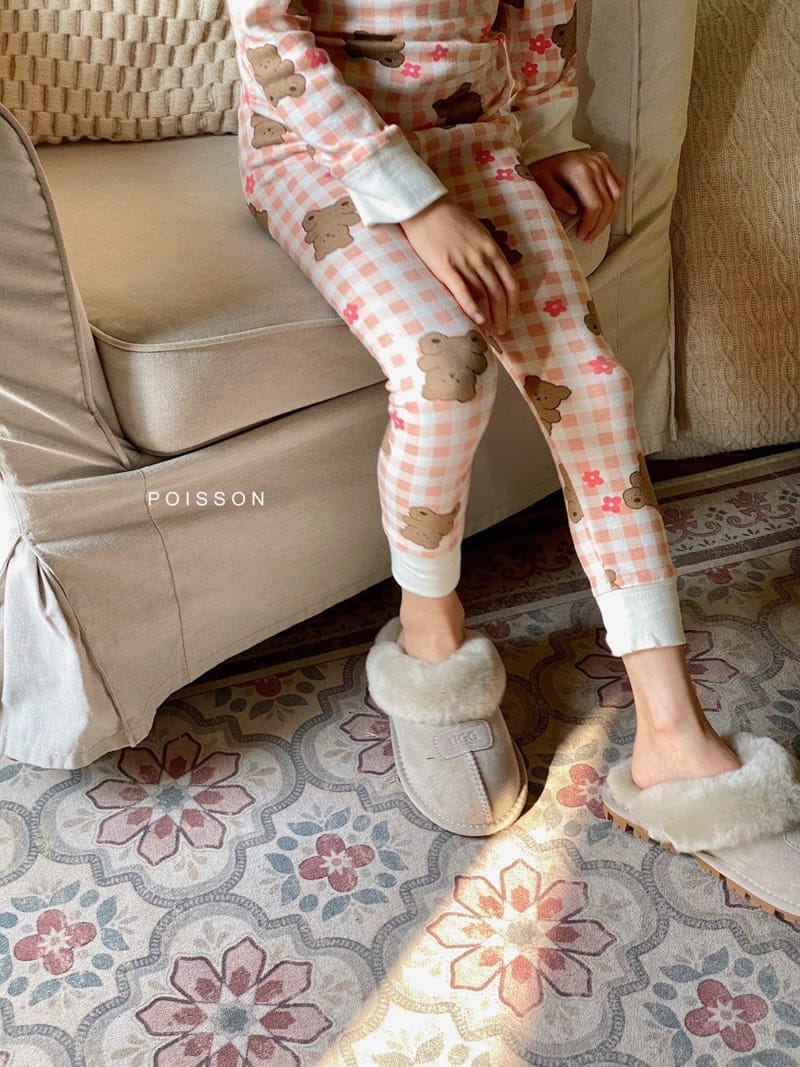 POISSON - Korean Children Fashion - #Kfashion4kids - Check Bear Easywear