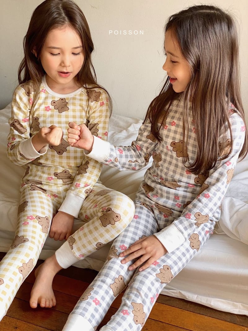 POISSON - Korean Children Fashion - #Kfashion4kids - Check Bear Easywear - 12
