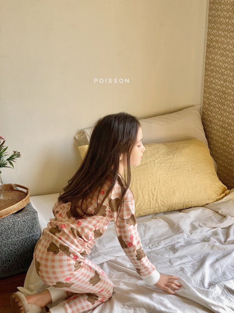 POISSON - Korean Children Fashion - #Kfashion4kids - Check Bear Easywear - 2