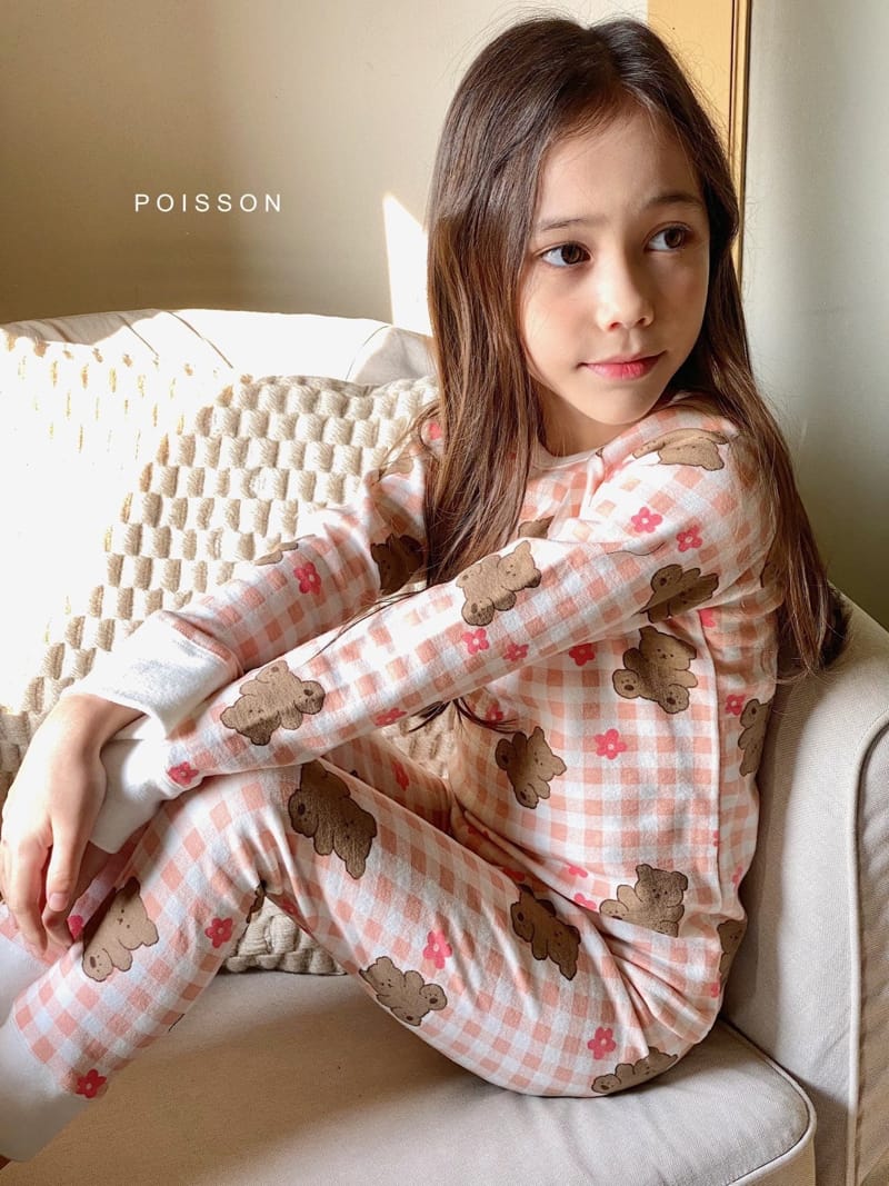 POISSON - Korean Children Fashion - #Kfashion4kids - Check Bear Easywear - 3