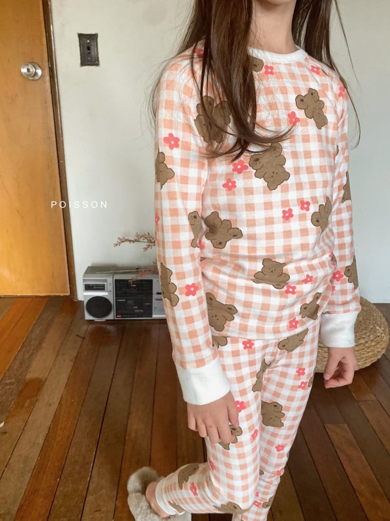 POISSON - Korean Children Fashion - #Kfashion4kids - Check Bear Easywear - 4