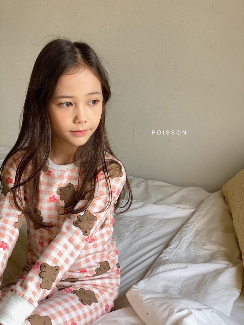 POISSON - Korean Children Fashion - #Kfashion4kids - Check Bear Easywear - 6