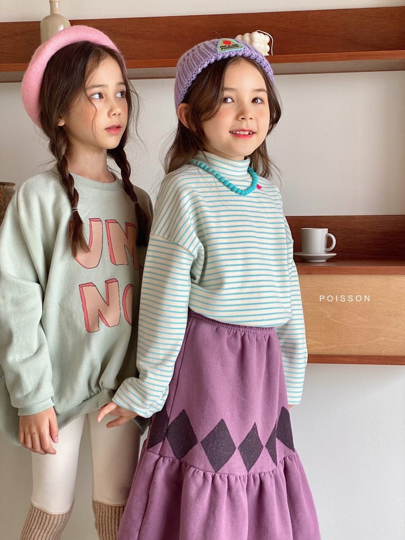 POISSON - Korean Children Fashion - #Kfashion4kids - Stripes Hlaf Turtleneck