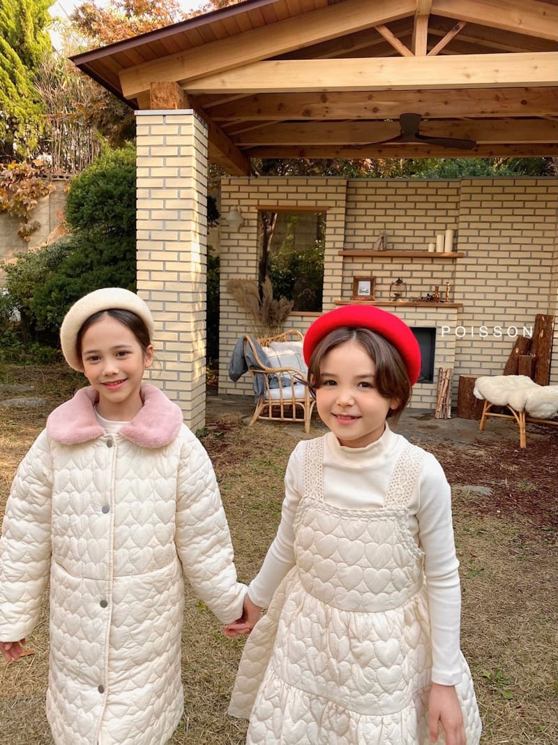 POISSON - Korean Children Fashion - #Kfashion4kids - Heart Padding One-piece - 10