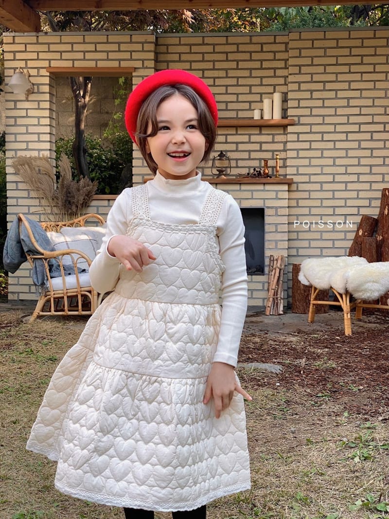 POISSON - Korean Children Fashion - #Kfashion4kids - Heart Padding One-piece - 2