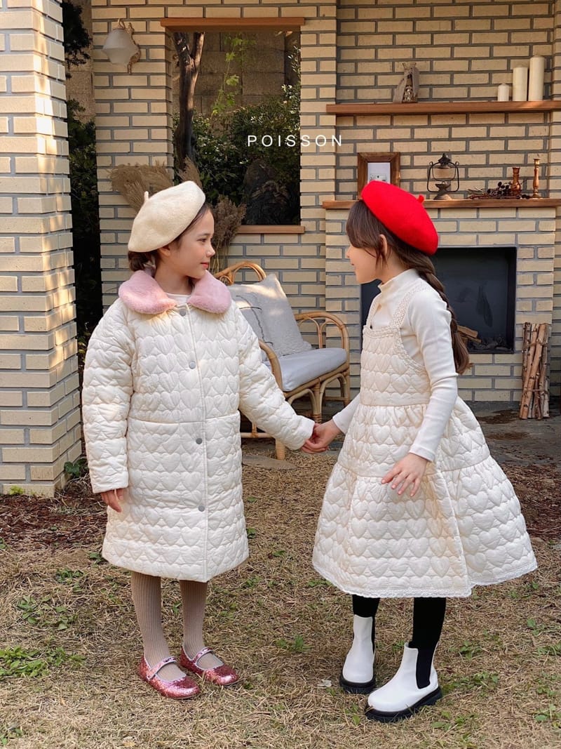 POISSON - Korean Children Fashion - #Kfashion4kids - Heart Padding One-piece - 8