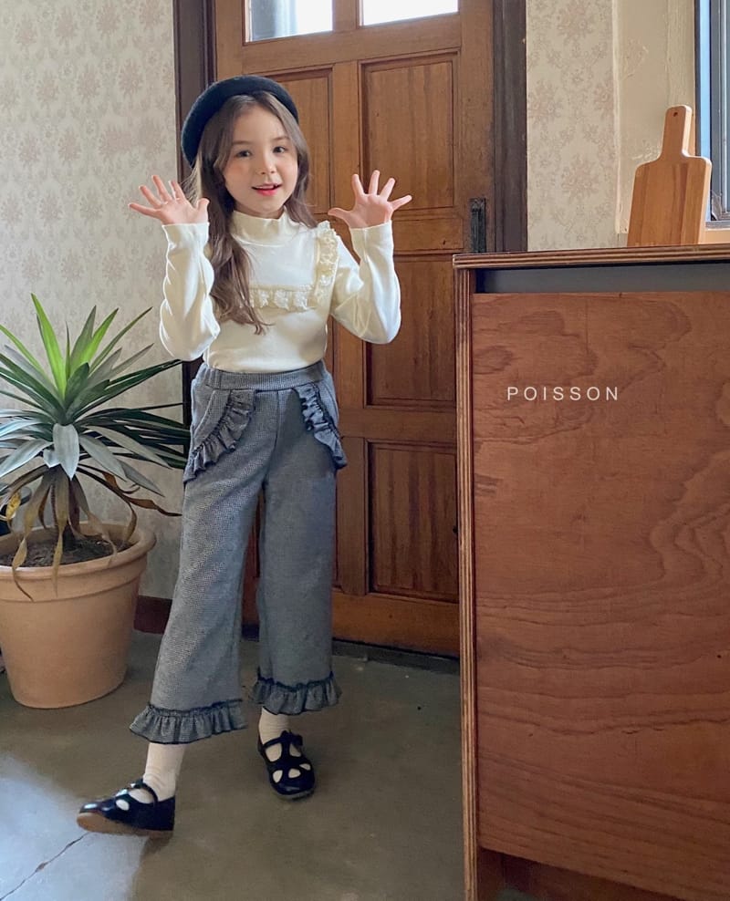 POISSON - Korean Children Fashion - #Kfashion4kids - Herringbone Frill Pants