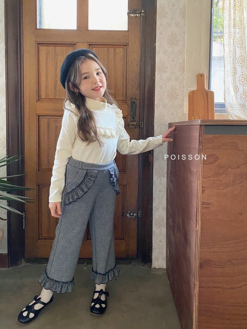POISSON - Korean Children Fashion - #Kfashion4kids - Herringbone Frill Pants - 2