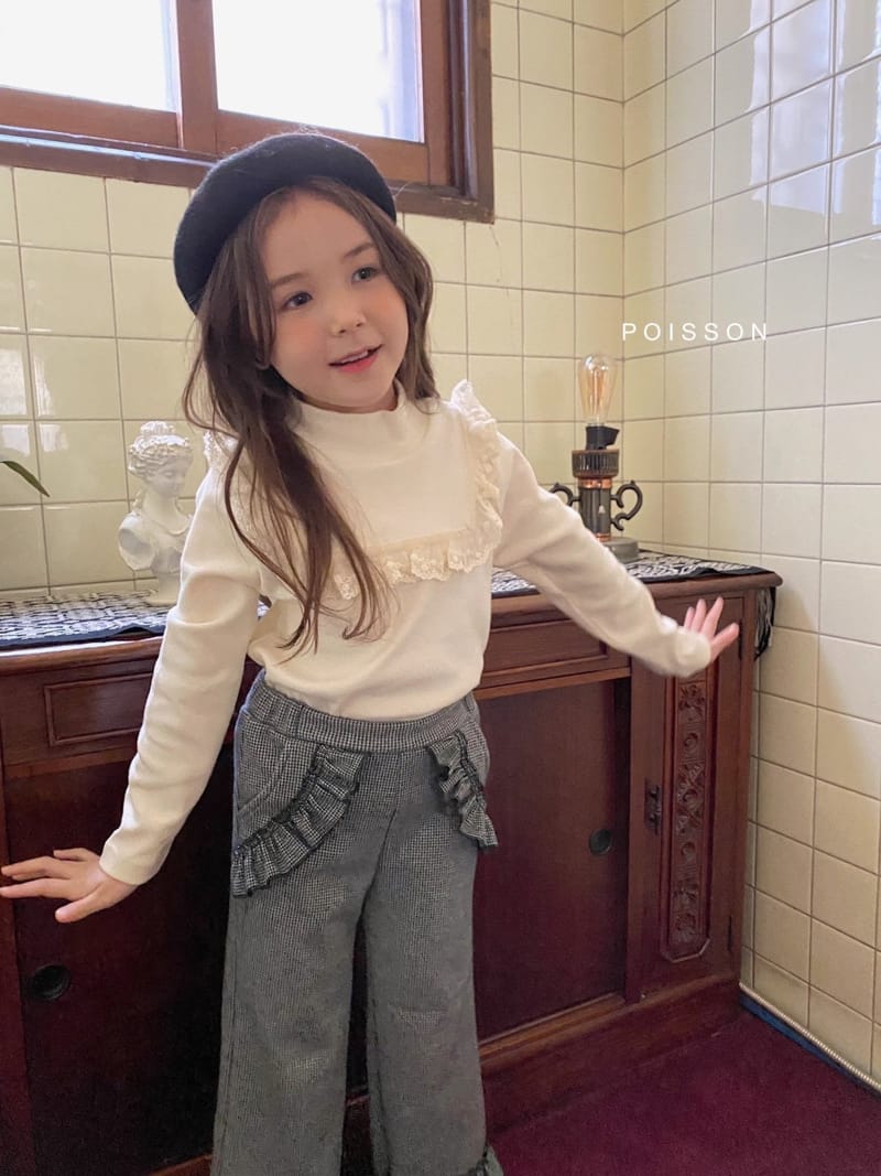 POISSON - Korean Children Fashion - #Kfashion4kids - Herringbone Frill Pants - 3