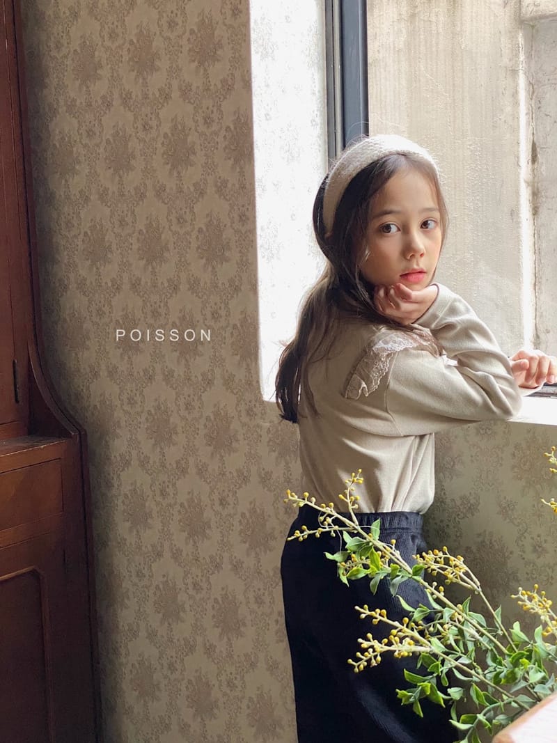 POISSON - Korean Children Fashion - #Kfashion4kids - Square Lace Half Turtleneck Tee - 4
