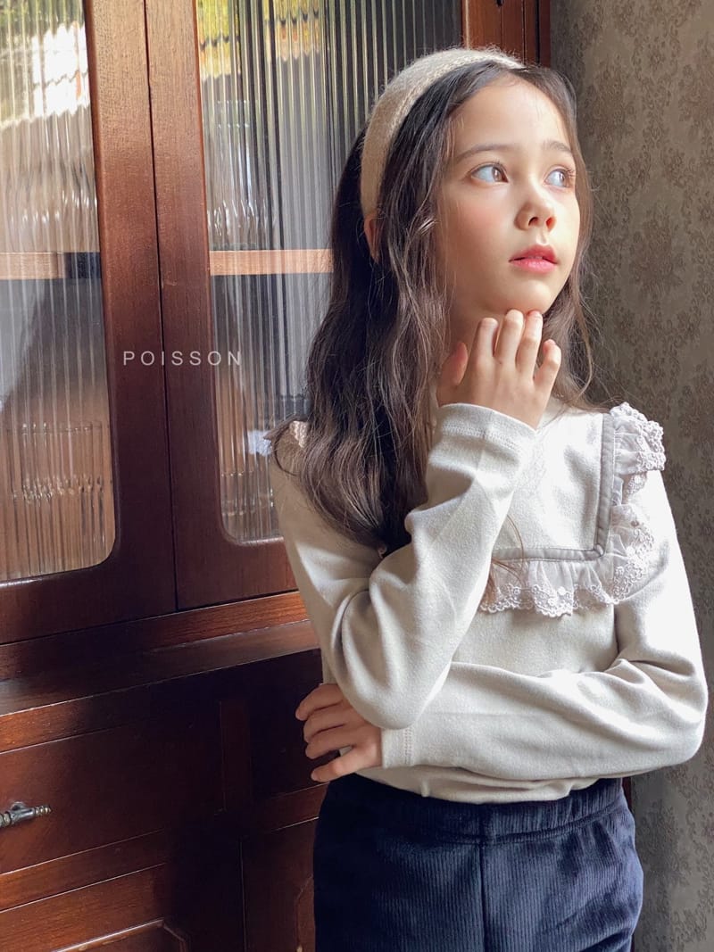 POISSON - Korean Children Fashion - #Kfashion4kids - Square Lace Half Turtleneck Tee - 6