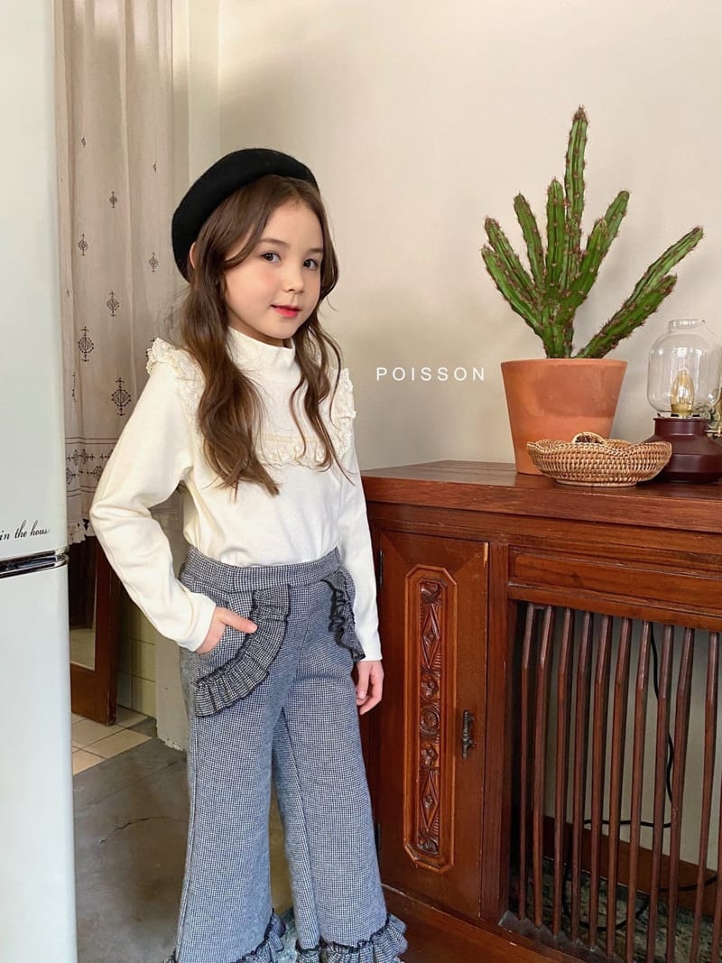 POISSON - Korean Children Fashion - #Kfashion4kids - Square Lace Half Turtleneck Tee - 9