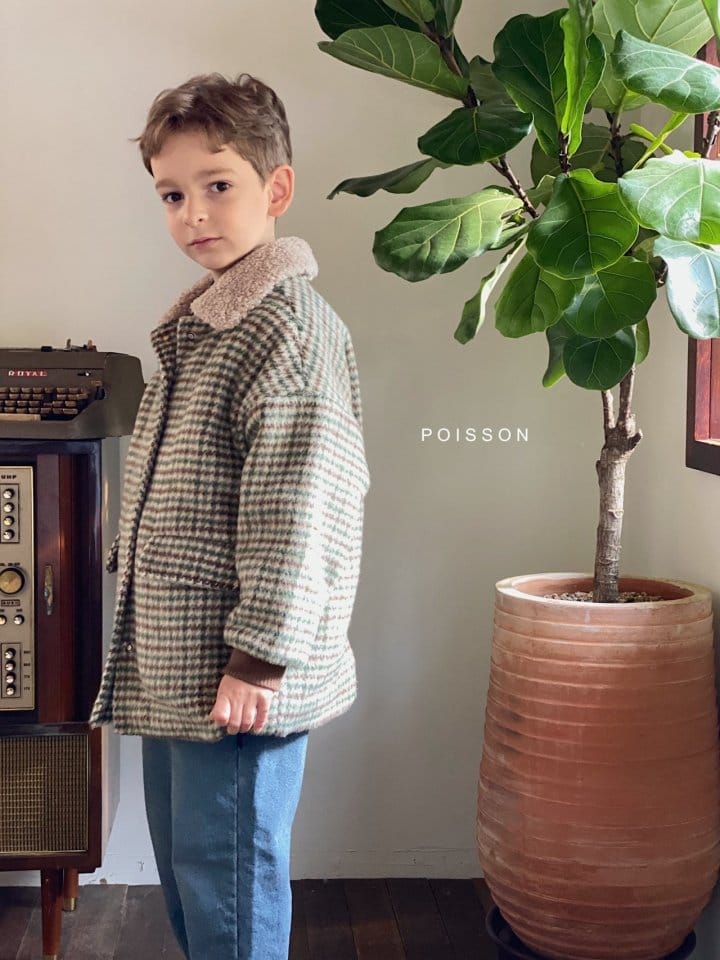 POISSON - Korean Children Fashion - #Kfashion4kids - Check Coat