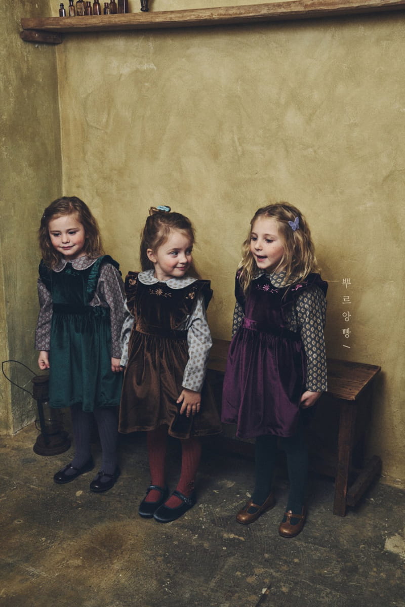 POURENFANT - Korean Children Fashion - #Kfashion4kids - Berona Velvet One-piece - 3