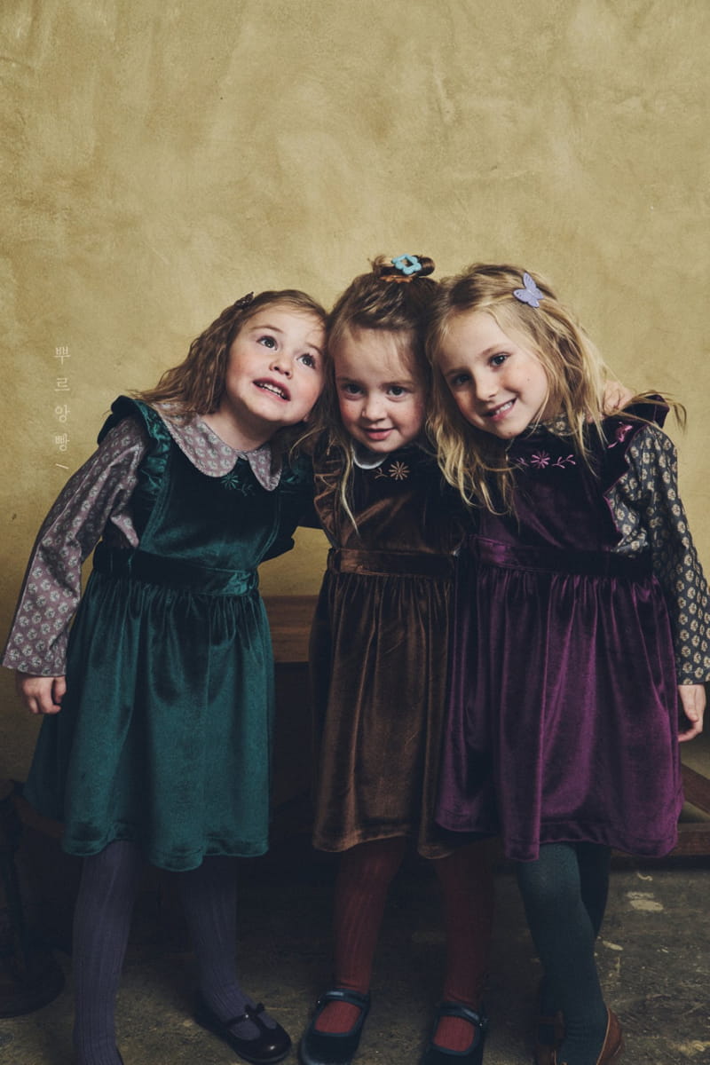 POURENFANT - Korean Children Fashion - #Kfashion4kids - Berona Velvet One-piece - 7
