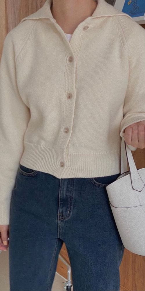 PRINTEMPS - Korean Children Fashion - #Kfashion4kids - Sailor Collar Cardigan - 3