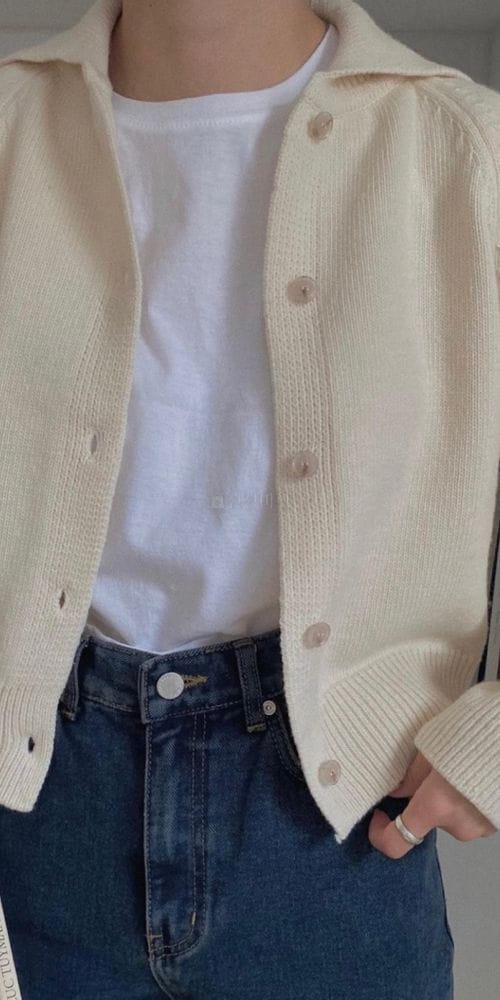 PRINTEMPS - Korean Children Fashion - #Kfashion4kids - Sailor Collar Cardigan - 9