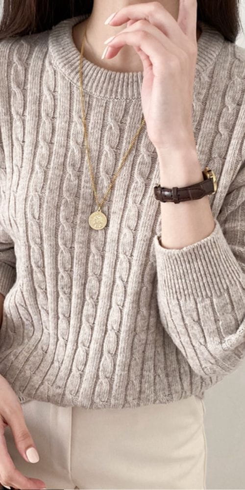 PRINTEMPS - Korean Children Fashion - #Kfashion4kids - Twist Knit Tee