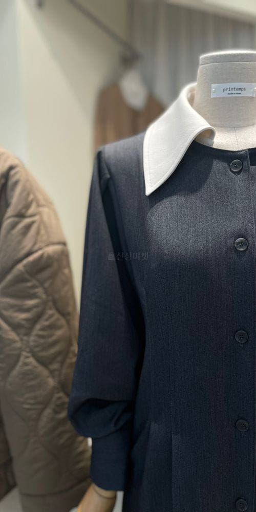 PRINTEMPS - Korean Children Fashion - #Kfashion4kids - Collar One-piece