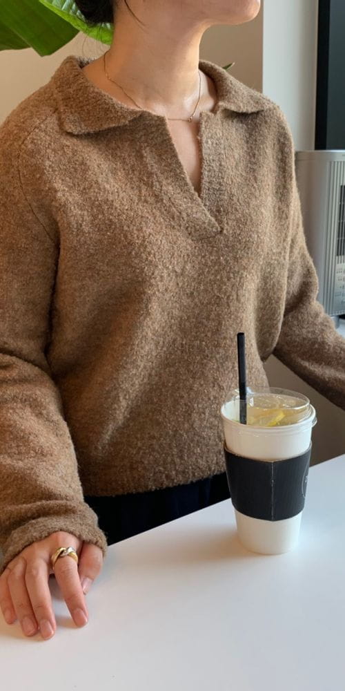 REFRESH - Korean Children Fashion - #Kfashion4kids - Bookle Collar Knit Top