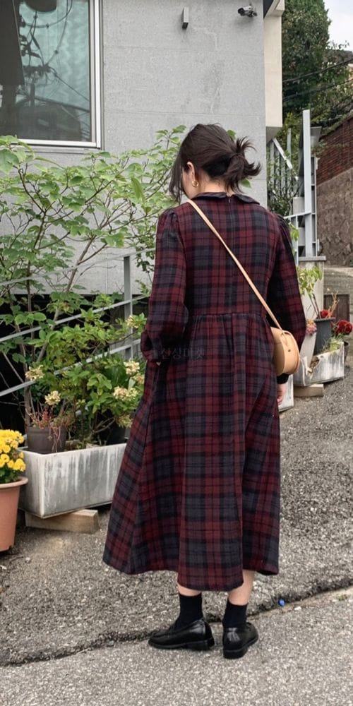 REFRESH - Korean Children Fashion - #Kfashion4kids - Sofy Check One-piece - 4