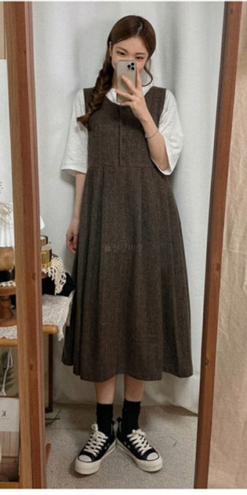 REFRESH - Korean Children Fashion - #Kfashion4kids - Herringbone One-piece - 3