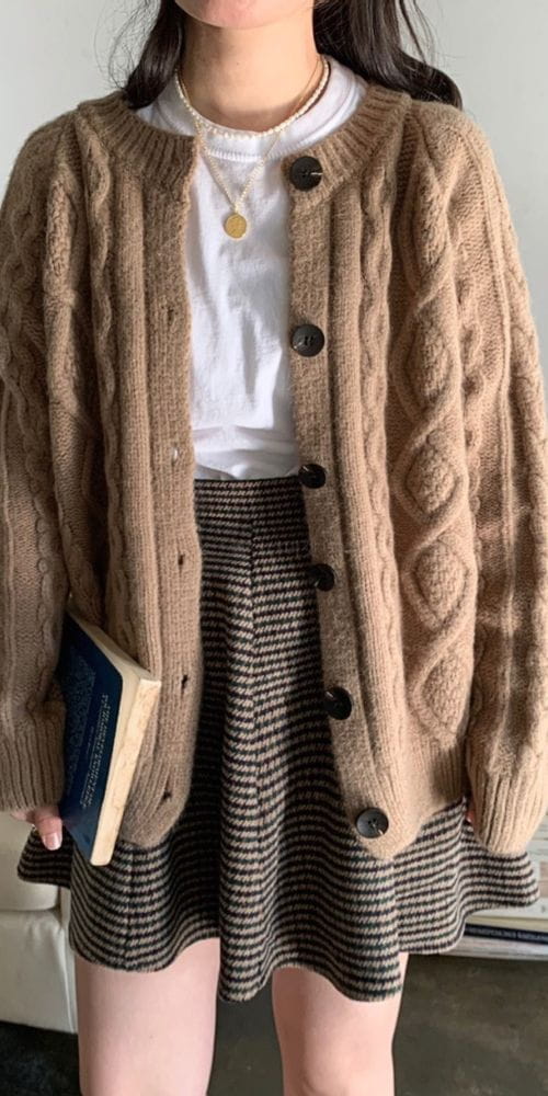 REFRESH - Korean Children Fashion - #Kfashion4kids - Cable Cardigan