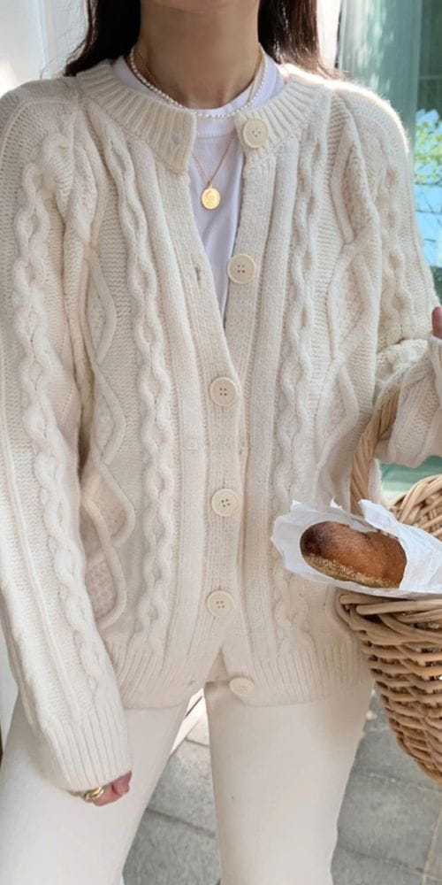 REFRESH - Korean Children Fashion - #Kfashion4kids - Cable Cardigan - 2