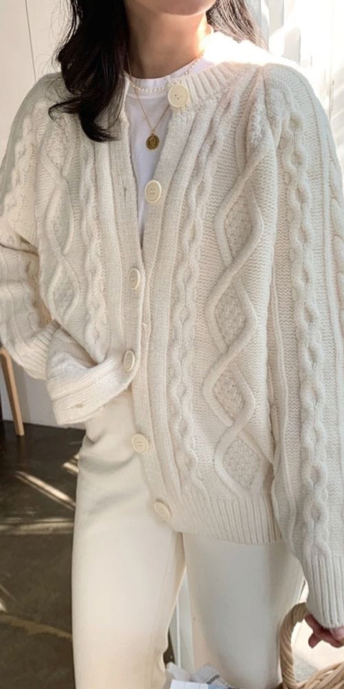 REFRESH - Korean Children Fashion - #Kfashion4kids - Cable Cardigan - 3