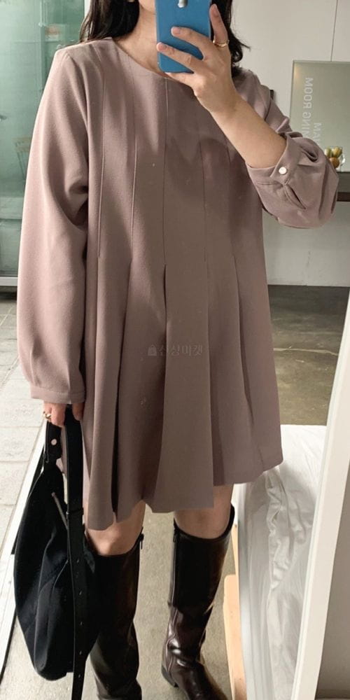REFRESH - Korean Children Fashion - #Kfashion4kids - Pleats Mini One-piece