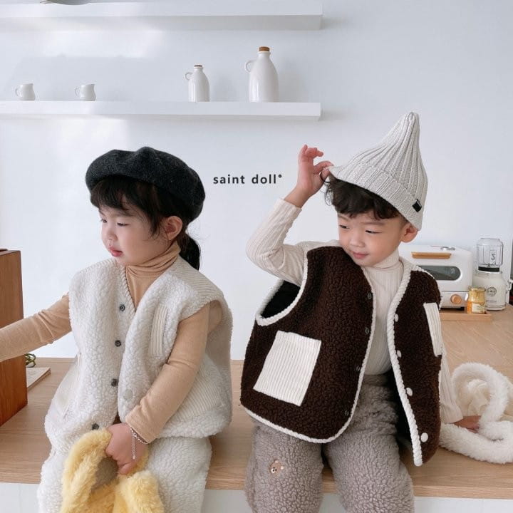 SAINT DOLL - Korean Children Fashion - #Kfashion4kids - Fleece Color Vest
