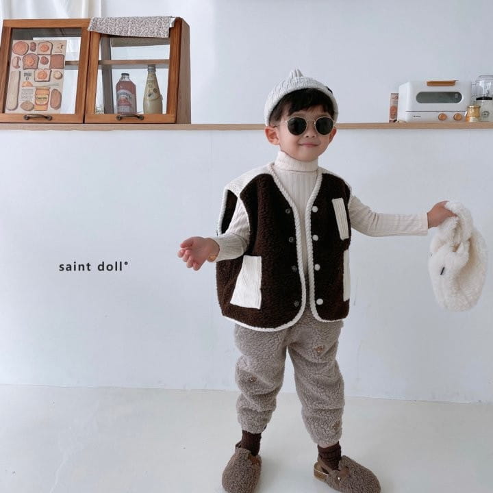 SAINT DOLL - Korean Children Fashion - #Kfashion4kids - Fleece Color Vest - 7