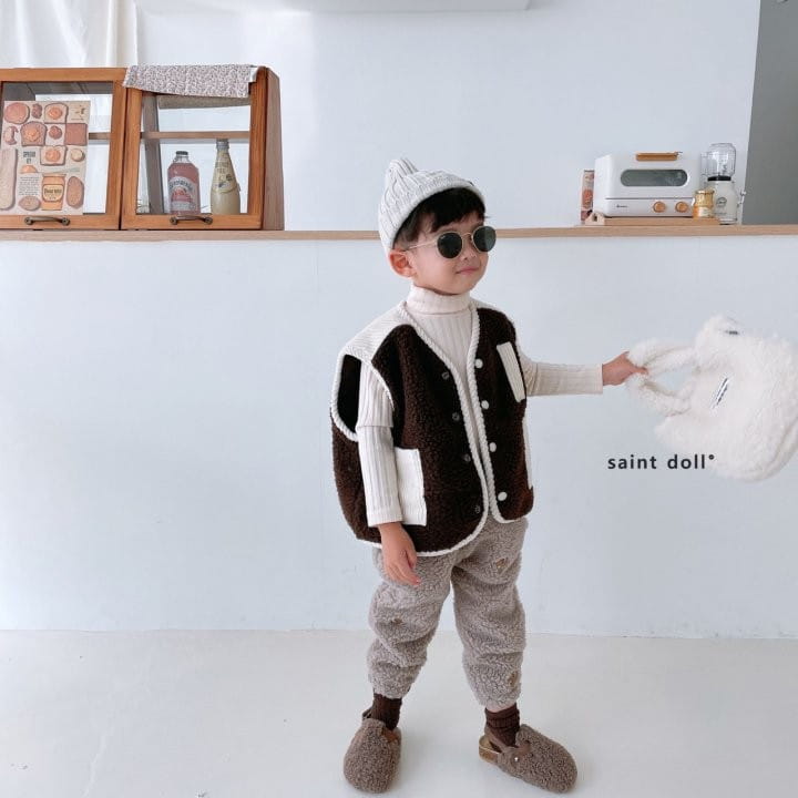 SAINT DOLL - Korean Children Fashion - #Kfashion4kids - Fleece Color Vest - 8