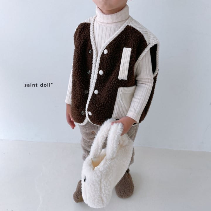 SAINT DOLL - Korean Children Fashion - #Kfashion4kids - Fleece Color Vest - 9