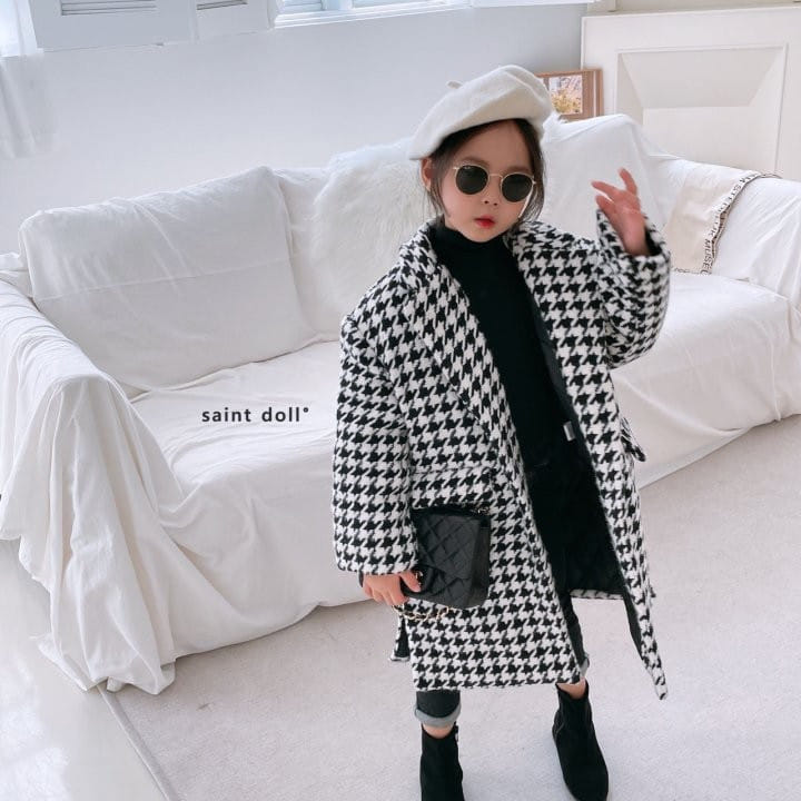SAINT DOLL - Korean Children Fashion - #Kfashion4kids - Howond Check Long Coat - 10