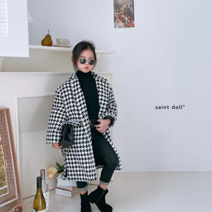 SAINT DOLL - Korean Children Fashion - #Kfashion4kids - Howond Check Long Coat - 12