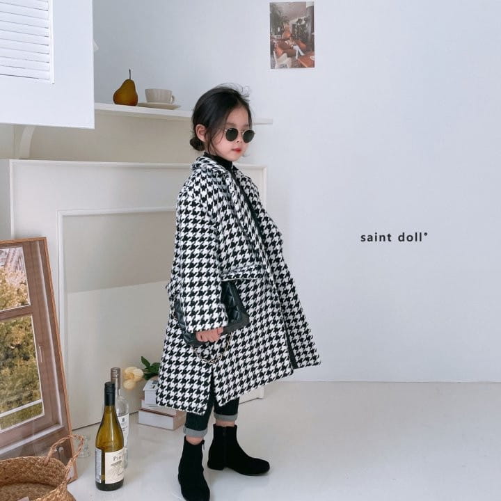 SAINT DOLL - Korean Children Fashion - #Kfashion4kids - Howond Check Long Coat - 3