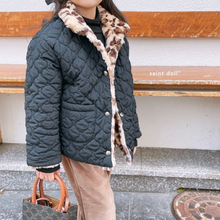SAINT DOLL - Korean Children Fashion - #Kfashion4kids - Leopard Reversible Jacket - 7
