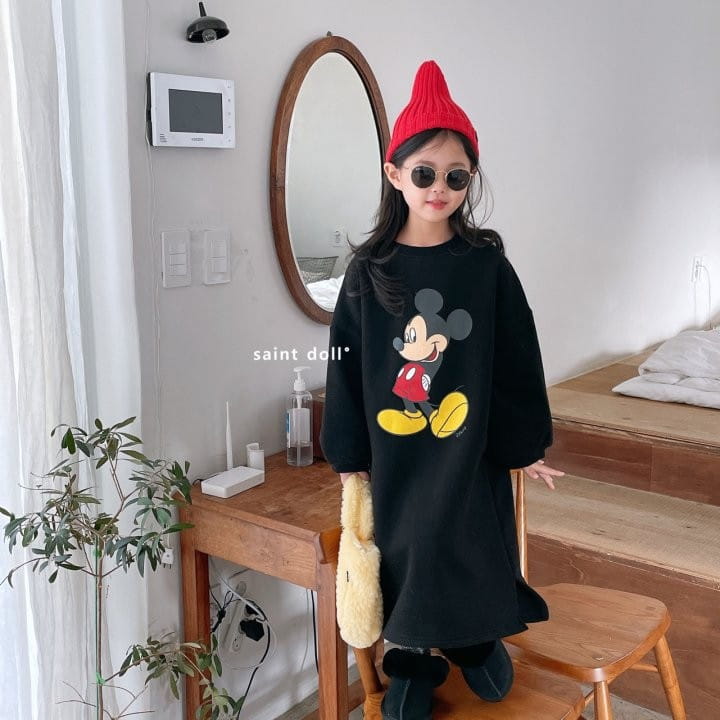 SAINT DOLL - Korean Children Fashion - #Kfashion4kids - Mickey Long One-piece - 12