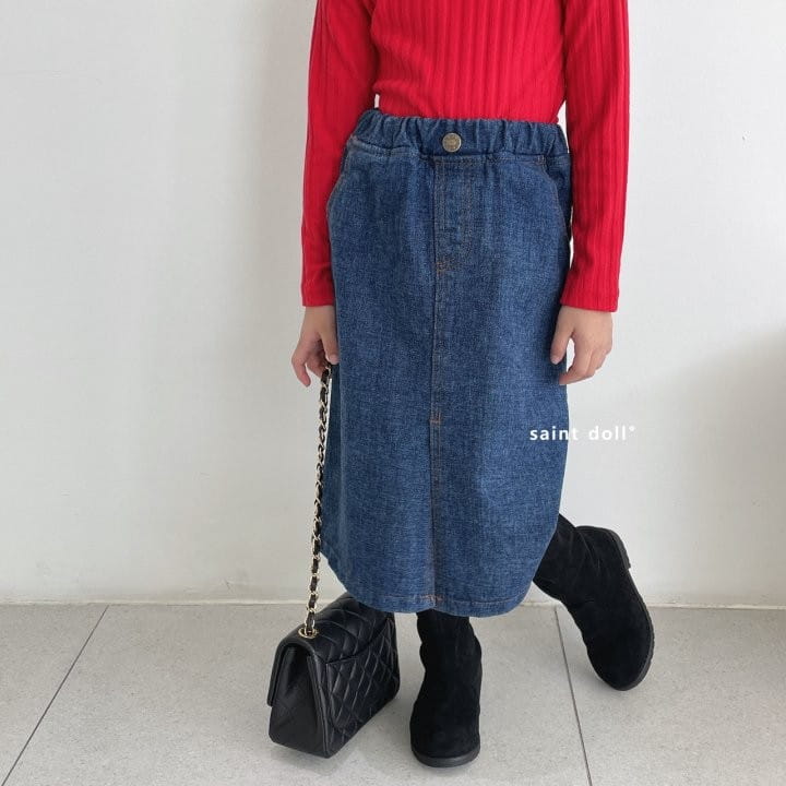 SAINT DOLL - Korean Children Fashion - #Kfashion4kids - Denim Skirt - 8