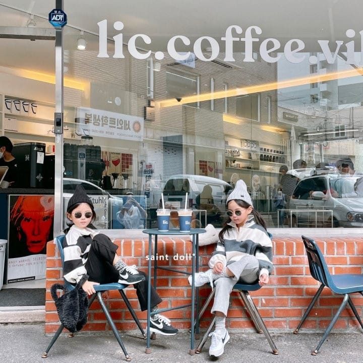 SAINT DOLL - Korean Children Fashion - #Kfashion4kids - Danjak Over Collar Sweatshirt