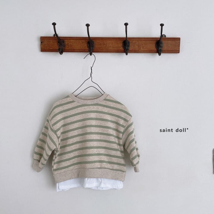 SAINT DOLL - Korean Children Fashion - #Kfashion4kids - Stripes Layered Sweatshirt - 11
