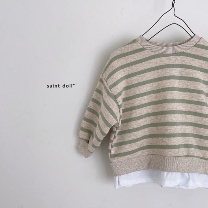 SAINT DOLL - Korean Children Fashion - #Kfashion4kids - Stripes Layered Sweatshirt - 12