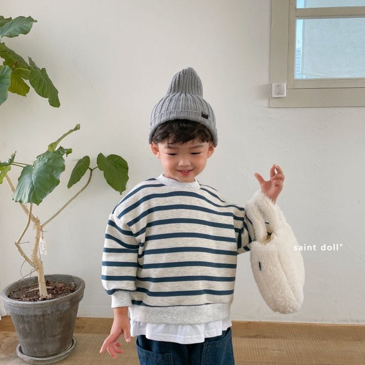 SAINT DOLL - Korean Children Fashion - #Kfashion4kids - Stripes Layered Sweatshirt - 2