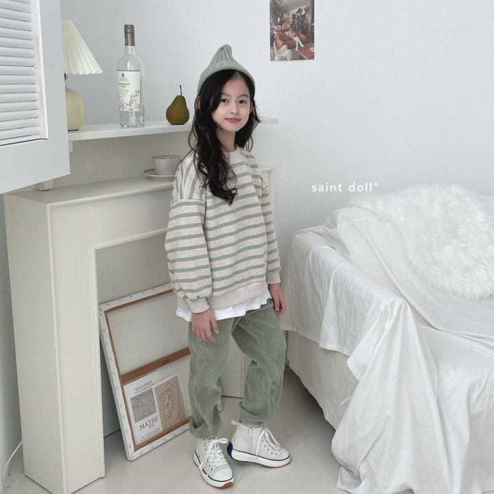 SAINT DOLL - Korean Children Fashion - #Kfashion4kids - Stripes Layered Sweatshirt - 6