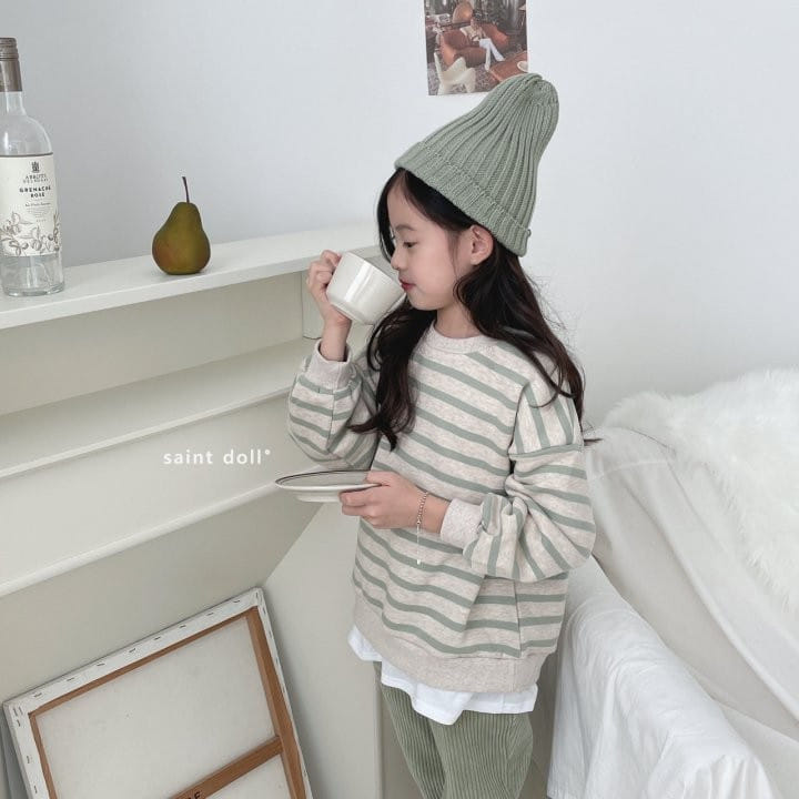 SAINT DOLL - Korean Children Fashion - #Kfashion4kids - Stripes Layered Sweatshirt - 9